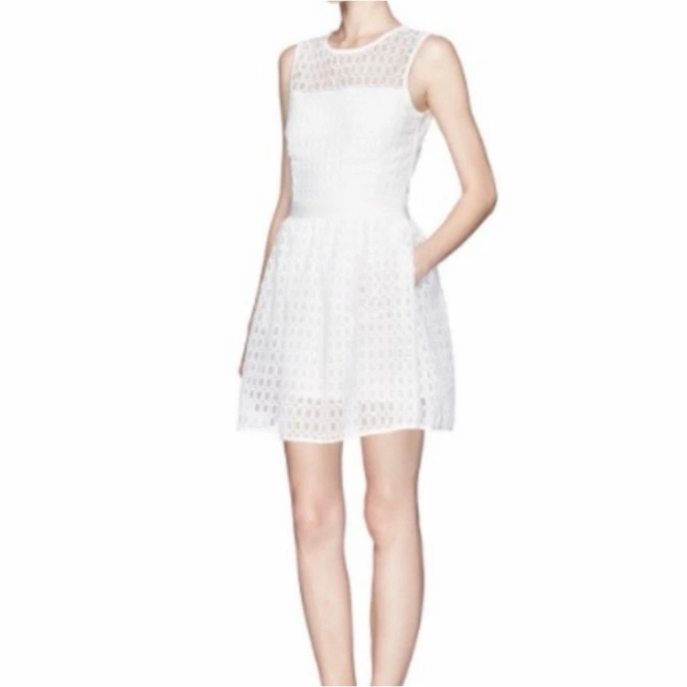 Maje "Elixer" organza Dress - Size 3 US L - White